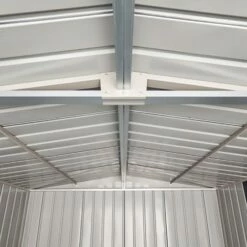 10' X 15' Globel Anthracite Grey Double Door Metal Garage (3.07m X 4.64m) 39 10' X 15' Globel Anthracite Grey Double Door Metal Garage (3.07m X 4.64m) -Garden Supplies Sales Shop lotus10x15utag 10x15 lotus grey metal garage close up7 min 1