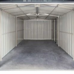 10' X 19' Globel Anthracite Grey Double Door Metal Garage (3.07m X 5.88m) 34 10' X 19' Globel Anthracite Grey Double Door Metal Garage (3.07m X 5.88m) -Garden Supplies Sales Shop lotus10x19utag 10x19 lotus grey metal garage close up6 min