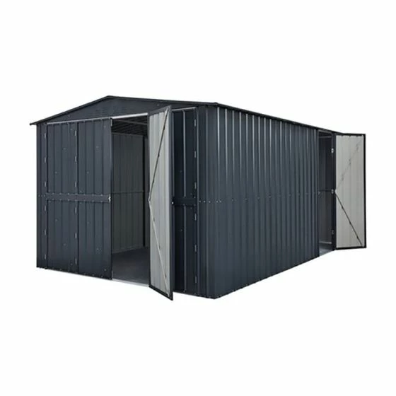 10' X 19' Globel Anthracite Grey Double Door Metal Garage (3.07m X 5.88m) 7 10' X 19' Globel Anthracite Grey Double Door Metal Garage (3.07m X 5.88m) - Image 5