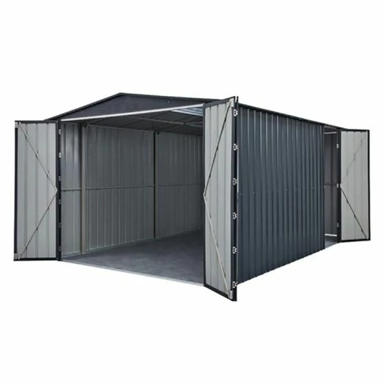 10' X 19' Globel Anthracite Grey Double Door Metal Garage (3.07m X 5.88m) 6 10' X 19' Globel Anthracite Grey Double Door Metal Garage (3.07m X 5.88m) - Image 4