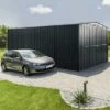 10' X 23' Globel Double Door Garage - Anthracite Grey (2.9m X 7m) 2 10' X 23' Globel Double Door Garage - Anthracite Grey (2.9m X 7m) -Garden Supplies Sales Shop lotus10x23utag 10x23 lotus double door garage anthracite grey insitu min 1