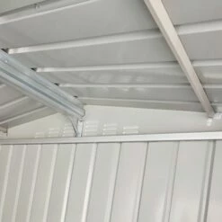 10' X 23' Globel Double Door Garage - Anthracite Grey (2.9m X 7m) 41 10' X 23' Globel Double Door Garage - Anthracite Grey (2.9m X 7m) -Garden Supplies Sales Shop lotus10x23utag 10x23 lotus grey metal garage close up5 min