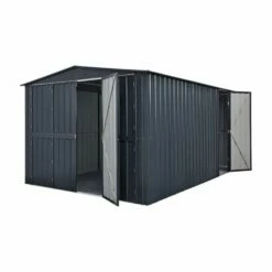 10' X 23' Globel Double Door Garage - Anthracite Grey (2.9m X 7m) 34 10' X 23' Globel Double Door Garage - Anthracite Grey (2.9m X 7m) -Garden Supplies Sales Shop lotus10x23utag 10x23 lotus grey metal garage cutout1 min