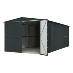 10' X 23' Globel Double Door Garage - Anthracite Grey (2.9m X 7m) 36 10' X 23' Globel Double Door Garage - Anthracite Grey (2.9m X 7m) -Garden Supplies Sales Shop lotus10x23utag 10x23 lotus grey metal garage cutout4 min