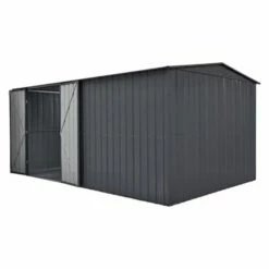 10' X 23' Globel Double Door Workshop - Athracite Grey (2.9m X 7m) 24 10' X 23' Globel Double Door Workshop - Athracite Grey (2.9m X 7m) -Garden Supplies Sales Shop lotus10x23wsag 10x23 lotus grey metal workshop cutout4 min