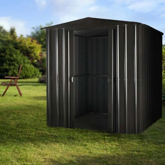 6' X 4' Globel Anthracite Grey Apex Metal Shed (1.84m X 1.23m) 9 6' X 4' Globel Anthracite Grey Apex Metal Shed (1.84m X 1.23m) - Image 7