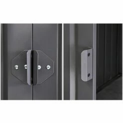 6' X 4' Globel Anthracite Grey Apex Metal Shed (1.84m X 1.23m) 37 6' X 4' Globel Anthracite Grey Apex Metal Shed (1.84m X 1.23m) -Garden Supplies Sales Shop lotus64agsolid 6x4 grey no9