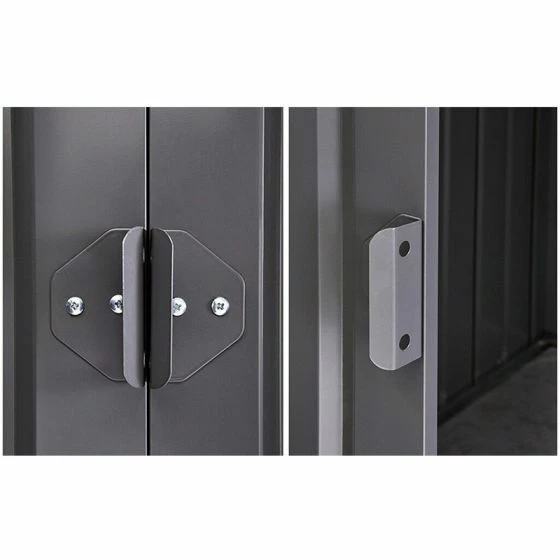 6' X 4' Globel Anthracite Grey Apex Metal Shed (1.84m X 1.23m) 18 6' X 4' Globel Anthracite Grey Apex Metal Shed (1.84m X 1.23m) - Image 16