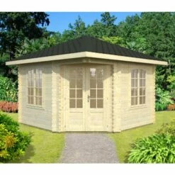 Palmako Melanie 3.5m X 3.5m Corner Log Cabin Summer House (44mm)