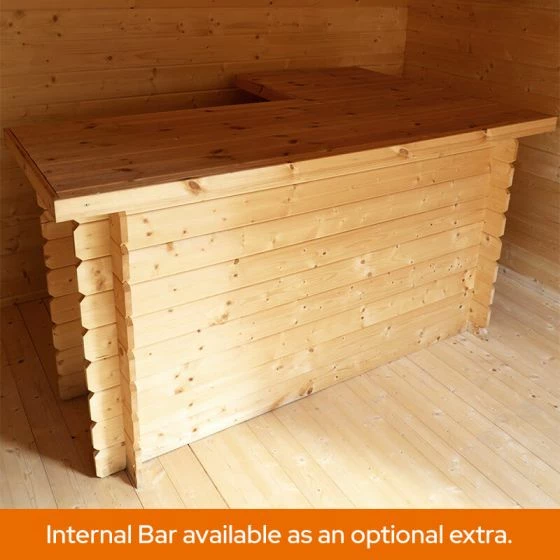 Mercia 4m X 4m Corner Log Cabin (44mm) - Double Glazed 8 Mercia 4m X 4m Corner Log Cabin (44mm) - Double Glazed - Image 6