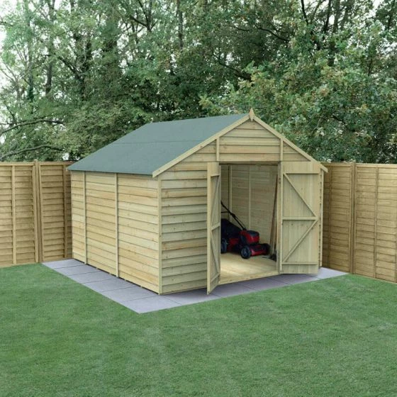 10' X 10' Forest 4Life 25yr Guarantee Overlap Pressure Treated Windowless Double Door Apex Wooden Shed (3.2m X 3.01m) 3 10' X 10' Forest 4Life 25yr Guarantee Overlap Pressure Treated Windowless Double Door Apex Wooden Shed (3.2m X 3.01m)