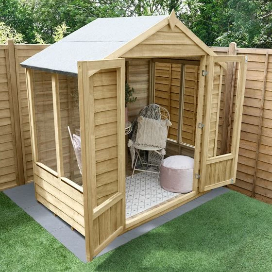 6' X 4' Forest Oakley 25yr Guarantee Double Door Apex Summer House (1.99m X 1.24m) 7 6' X 4' Forest Oakley 25yr Guarantee Double Door Apex Summer House (1.99m X 1.24m) - Image 5