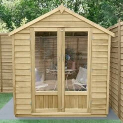 6' X 4' Forest Oakley 25yr Guarantee Double Door Apex Summer House (1.99m X 1.24m) 19 6' X 4' Forest Oakley 25yr Guarantee Double Door Apex Summer House (1.99m X 1.24m) -Garden Supplies Sales Shop opasum64ddm insitu2 min 1