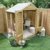 6' X 4' Forest Oakley 25yr Guarantee Double Door Apex Summer House (1.99m X 1.24m) 2 6' X 4' Forest Oakley 25yr Guarantee Double Door Apex Summer House (1.99m X 1.24m) -Garden Supplies Sales Shop opasum64ddm insitu3 min 1