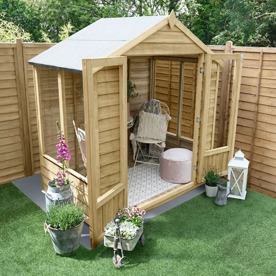 6' X 4' Forest Oakley 25yr Guarantee Double Door Apex Summer House (1.99m X 1.24m) 3 6' X 4' Forest Oakley 25yr Guarantee Double Door Apex Summer House (1.99m X 1.24m)