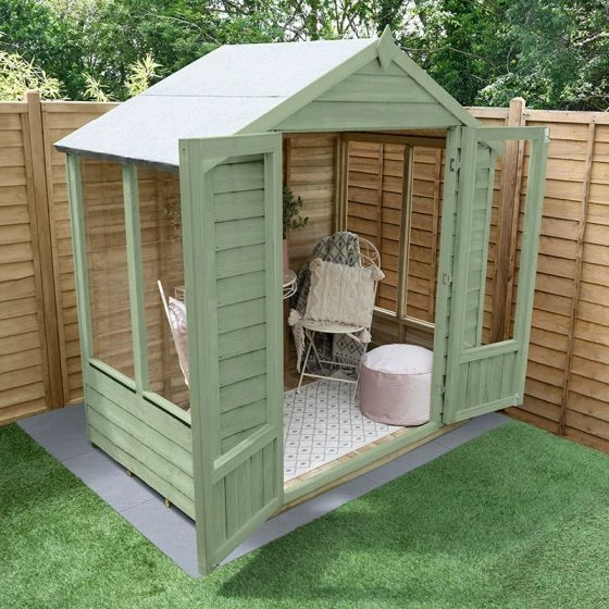 6' X 4' Forest Oakley 25yr Guarantee Double Door Apex Summer House (1.99m X 1.24m) 9 6' X 4' Forest Oakley 25yr Guarantee Double Door Apex Summer House (1.99m X 1.24m) - Image 7