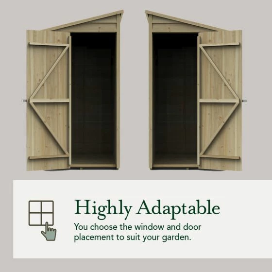 6' X 3' Forest 4Life 25yr Guarantee Overlap Pressure Treated Windowless Pent Wooden Shed (1.83m X 1.09m) 10 6' X 3' Forest 4Life 25yr Guarantee Overlap Pressure Treated Windowless Pent Wooden Shed (1.83m X 1.09m) - Image 8