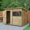8' X 6' Forest 4Life 25yr Guarantee Overlap Pressure Treated Pent Wooden Shed (2.51m X 2.04m) 1 8' X 6' Forest 4Life 25yr Guarantee Overlap Pressure Treated Pent Wooden Shed (2.51m X 2.04m) -Garden Supplies Sales Shop opp86m 01