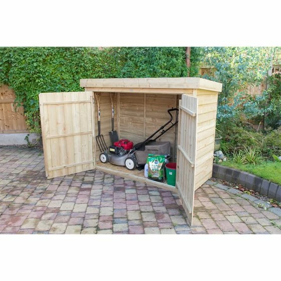 6'5 X 2'10 Forest Large Double Door Pent Wooden Garden Storage - Bike / Mower Outdoor Store (1.9m X 0.86m) 15 6'5 X 2'10 Forest Large Double Door Pent Wooden Garden Storage - Bike / Mower Outdoor Store (1.9m X 0.86m) - Image 13