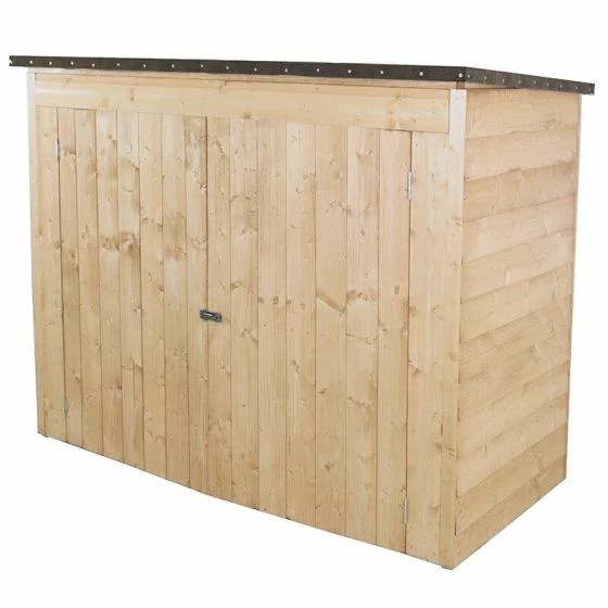6'5 X 2'10 Forest Double Door Overlap Wooden Bike Shed / Pressure Treated (no Floor) 5 6'5 X 2'10 Forest Double Door Overlap Wooden Bike Shed / Pressure Treated (no Floor) - Image 3