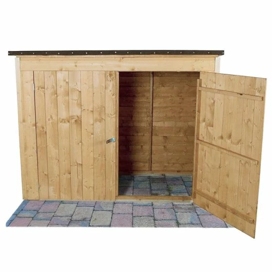 6'5 X 2'10 Forest Double Door Overlap Wooden Bike Shed / Pressure Treated (no Floor) 7 6'5 X 2'10 Forest Double Door Overlap Wooden Bike Shed / Pressure Treated (no Floor) - Image 5