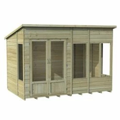 10' X 6' Forest Oakley 25yr Guarantee Double Door Pent Summer House (3.10m X 2.03m) 19 10' X 6' Forest Oakley 25yr Guarantee Double Door Pent Summer House (3.10m X 2.03m) -Garden Supplies Sales Shop oppsum106ddm cutout min 1 1