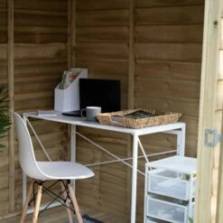 10' X 6' Forest Oakley 25yr Guarantee Double Door Pent Summer House (3.10m X 2.03m) 20 10' X 6' Forest Oakley 25yr Guarantee Double Door Pent Summer House (3.10m X 2.03m) -Garden Supplies Sales Shop oppsum106ddm forest oakley pent summerhouse close up3 min 1