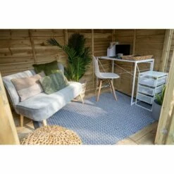 10' X 6' Forest Oakley 25yr Guarantee Double Door Pent Summer House (3.10m X 2.03m) 21 10' X 6' Forest Oakley 25yr Guarantee Double Door Pent Summer House (3.10m X 2.03m) -Garden Supplies Sales Shop oppsum106ddm forest oakley pent summerhouse close up4 min 1