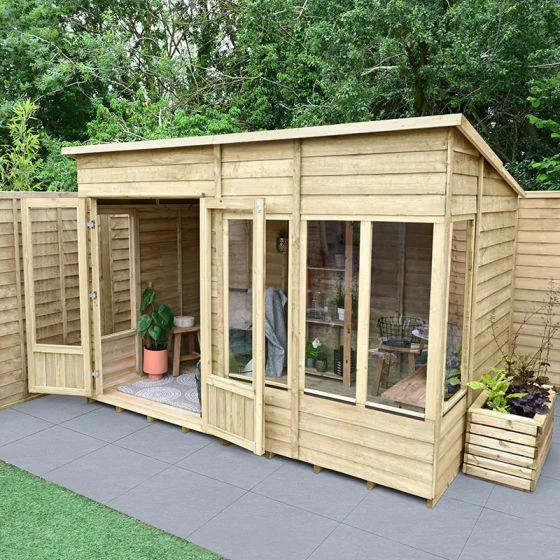 10' X 6' Forest Oakley 25yr Guarantee Double Door Pent Summer House (3.10m X 2.03m) 3 10' X 6' Forest Oakley 25yr Guarantee Double Door Pent Summer House (3.10m X 2.03m)