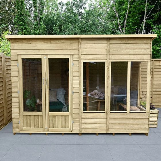 10' X 6' Forest Oakley 25yr Guarantee Double Door Pent Summer House (3.10m X 2.03m) 10 10' X 6' Forest Oakley 25yr Guarantee Double Door Pent Summer House (3.10m X 2.03m) - Image 8