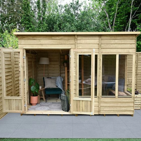 10' X 6' Forest Oakley 25yr Guarantee Double Door Pent Summer House (3.10m X 2.03m) 11 10' X 6' Forest Oakley 25yr Guarantee Double Door Pent Summer House (3.10m X 2.03m) - Image 9