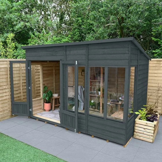 10' X 6' Forest Oakley 25yr Guarantee Double Door Pent Summer House (3.10m X 2.03m) 12 10' X 6' Forest Oakley 25yr Guarantee Double Door Pent Summer House (3.10m X 2.03m) - Image 10