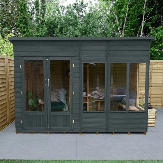 10' X 6' Forest Oakley 25yr Guarantee Double Door Pent Summer House (3.10m X 2.03m) 13 10' X 6' Forest Oakley 25yr Guarantee Double Door Pent Summer House (3.10m X 2.03m) - Image 11
