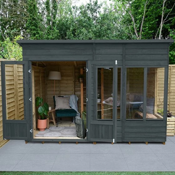 10' X 6' Forest Oakley 25yr Guarantee Double Door Pent Summer House (3.10m X 2.03m) 14 10' X 6' Forest Oakley 25yr Guarantee Double Door Pent Summer House (3.10m X 2.03m) - Image 12