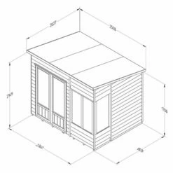 8' X 6' Forest Oakley 25yr Guarantee Double Door Pent Summer House (2.51m X 2.03m) 16 8' X 6' Forest Oakley 25yr Guarantee Double Door Pent Summer House (2.51m X 2.03m) -Garden Supplies Sales Shop oppsum86ddm drawing min 1