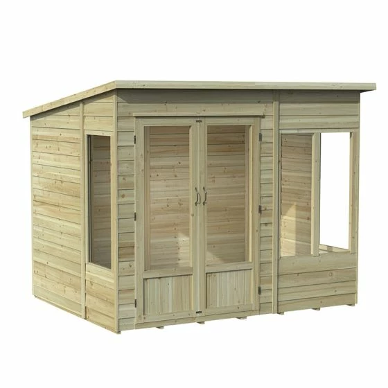 8' X 6' Forest Oakley 25yr Guarantee Double Door Pent Summer House (2.51m X 2.03m) 9 8' X 6' Forest Oakley 25yr Guarantee Double Door Pent Summer House (2.51m X 2.03m) - Image 7