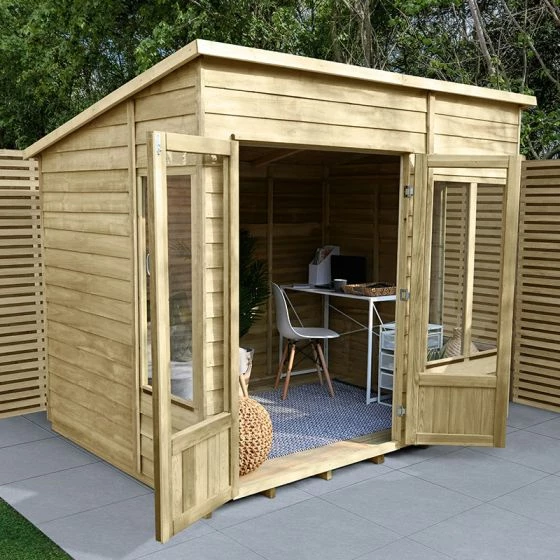 8' X 6' Forest Oakley 25yr Guarantee Double Door Pent Summer House (2.51m X 2.03m) 5 8' X 6' Forest Oakley 25yr Guarantee Double Door Pent Summer House (2.51m X 2.03m) - Image 3