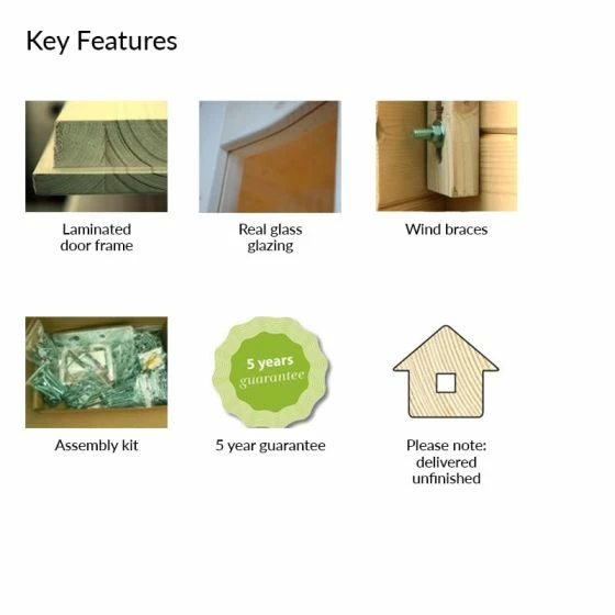 Palmako Lisa 4.2m X 3.2m Log Cabin Garden Room (34mm) 7 Palmako Lisa 4.2m X 3.2m Log Cabin Garden Room (34mm) - Image 5