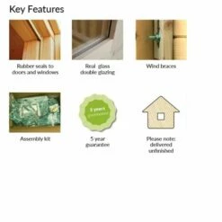 Palmako Ines 5.1m X 3.3mm Log Cabin Garden Room (44mm) -Garden Supplies Sales Shop palmako kf ines frb44 5032 2of2 min