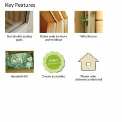 Palmako Irene 5.3m X 5.7m Log Cabin Garden Building (44mm) 29 Palmako Irene 5.3m X 5.7m Log Cabin Garden Building (44mm) -Garden Supplies Sales Shop palmako kf irene frkt44 5357 2of2 min