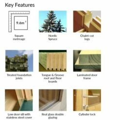 Palmako Melanie 3.5m X 3.5m Corner Log Cabin Summer House (44mm) 22 Palmako Melanie 3.5m X 3.5m Corner Log Cabin Summer House (44mm) -Garden Supplies Sales Shop palmako kf melanie paj44 3535 1of2 min