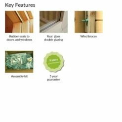 Palmako Roger 5.1m X 5.5m Log Cabin Garage (44mm) - Double Doors 31 Palmako Roger 5.1m X 5.5m Log Cabin Garage (44mm) - Double Doors -Garden Supplies Sales Shop palmako kf roger fr44 5357 2of2 min