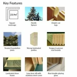 Palmako Roger 4.5m X 5.5m Extra Wide Log Cabin Single Garage (44mm) - Double Doors 16 Palmako Roger 4.5m X 5.5m Extra Wide Log Cabin Single Garage (44mm) - Double Doors -Garden Supplies Sales Shop palmako kf roger frv44 4757 1 1of2 min