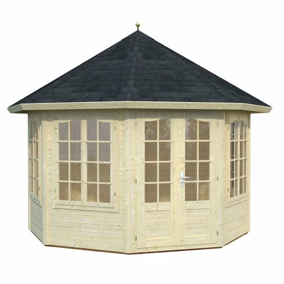 Palmako Veronica 2.9m X 2.9m Octagonal Summer House Log Cabin (28mm) - 2 Windows 6 Palmako Veronica 2.9m X 2.9m Octagonal Summer House Log Cabin (28mm) - 2 Windows - Image 4