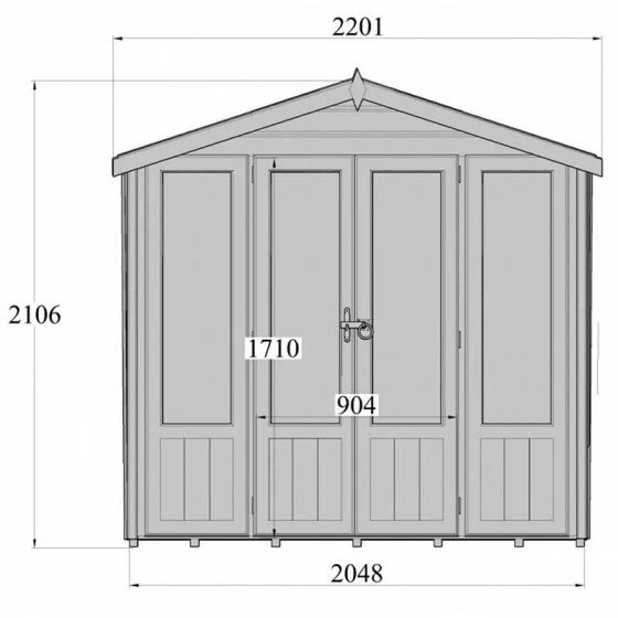 7'3x7'11 Shire Parham Traditional Wooden Summer House 5 7'3x7'11 Shire Parham Traditional Wooden Summer House - Image 3