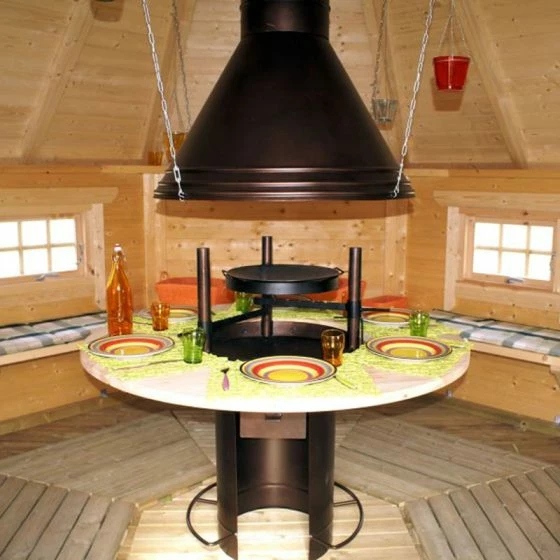 Palmako Eva 3.8m X 3.8m Corner Log Cabin BBQ Hut - Barbecue Hut (44mm) 6 Palmako Eva 3.8m X 3.8m Corner Log Cabin BBQ Hut - Barbecue Hut (44mm) - Image 4