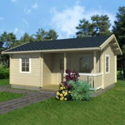 Palmako Sandra 6.3 X 4.5m Log Cabin Garden Building (70mm)