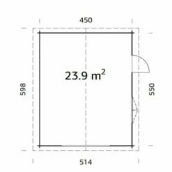 Palmako Roger 4.5m X 5.5m Extra Wide Log Cabin Single Garage (44mm) - Up And Over Door 16 Palmako Roger 4.5m X 5.5m Extra Wide Log Cabin Single Garage (44mm) - Up And Over Door -Garden Supplies Sales Shop roger 23