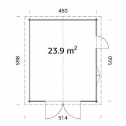 Palmako Roger 4.5m X 5.5m Extra Wide Log Cabin Single Garage (44mm) - Double Doors 13 Palmako Roger 4.5m X 5.5m Extra Wide Log Cabin Single Garage (44mm) - Double Doors -Garden Supplies Sales Shop roger 23.9 m2 wooden gate pp