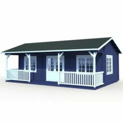 Palmako Sandra 7.5m X 4.8m Log Cabin Summer House (44mm) 19 Palmako Sandra 7.5m X 4.8m Log Cabin Summer House (44mm) -Garden Supplies Sales Shop sandra 25.6 11.1 m2 visual painted white 1